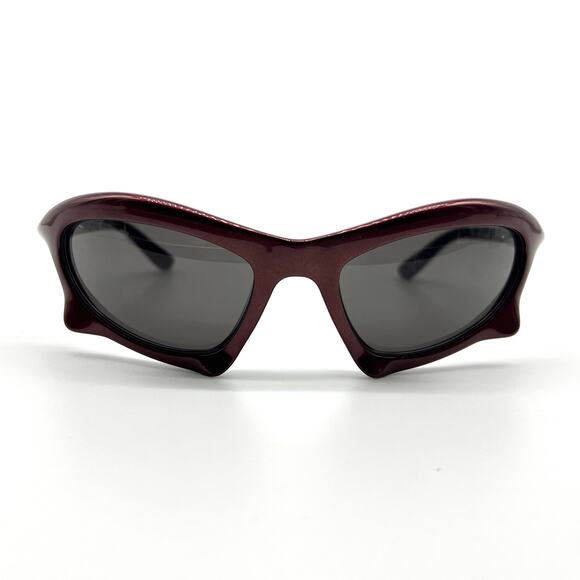 Balenciaga Bat Rectangle Men's Sunglasses Burgundy - Picture 1 of 5